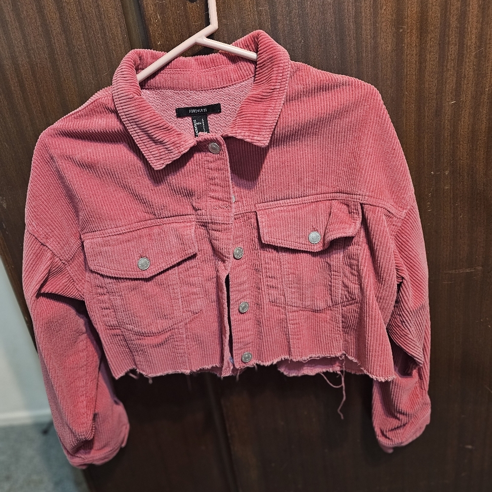 Pink Forever21 Corduroy Jacket size L